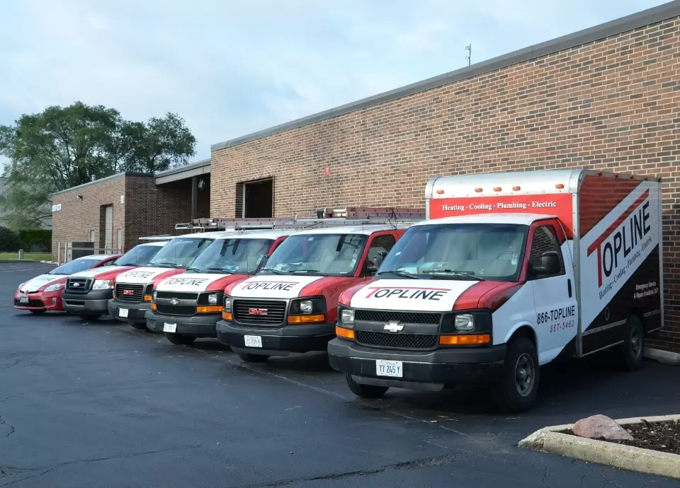Topline Hvac Parked Trucks
